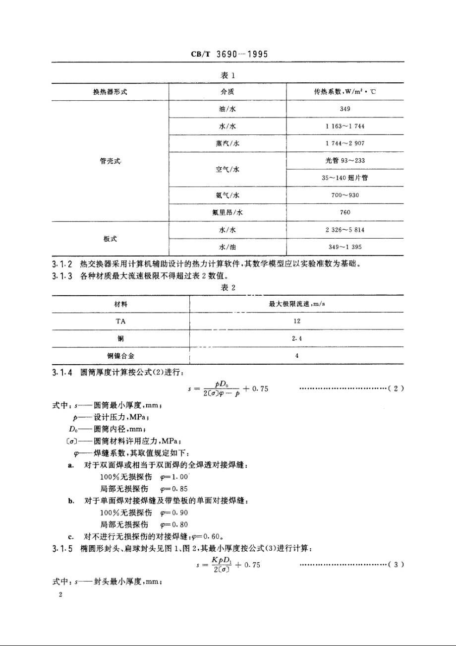 船用热交换器通用技术条件 CBT 3690-1995.pdf_第3页