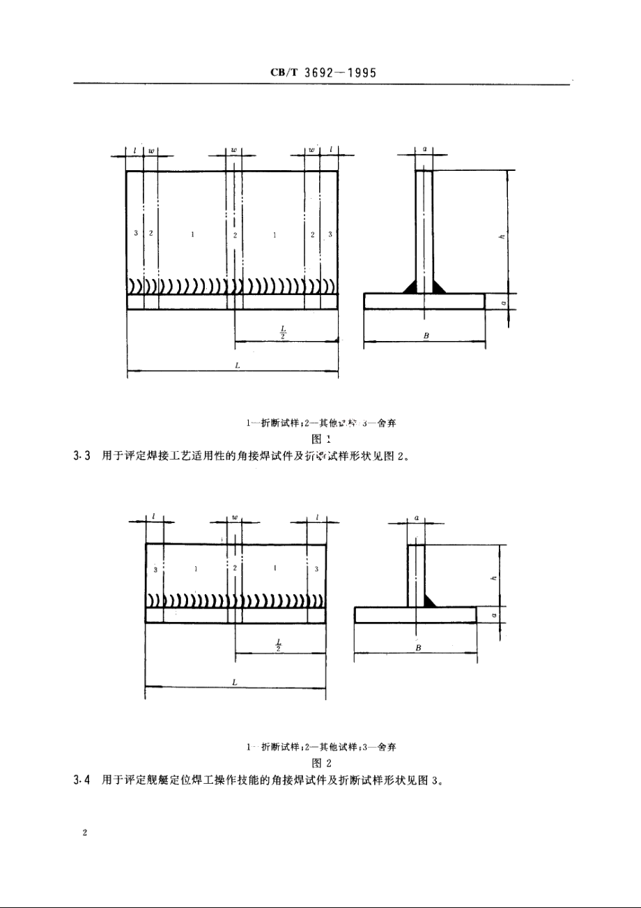 角焊缝折断试验方法 CBT 3692-1995.pdf_第3页