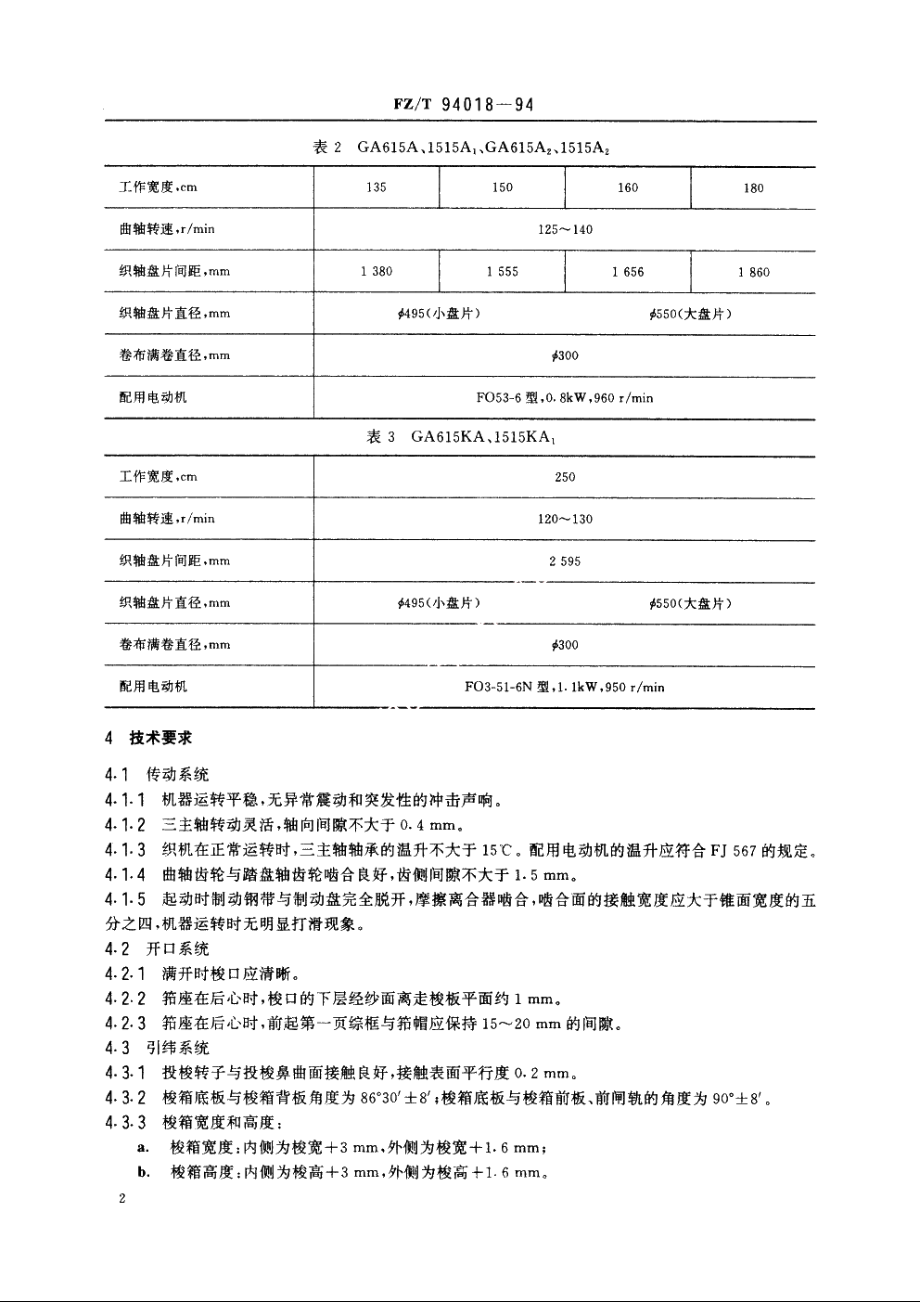 多梭箱(1×4)棉织机 FZT 94018-1994.pdf_第3页