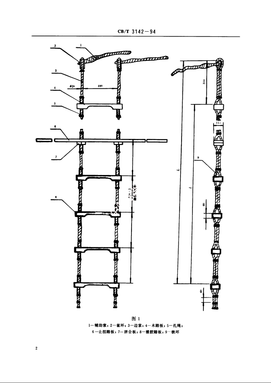 引航员软梯 CBT 3142-1994.pdf_第3页