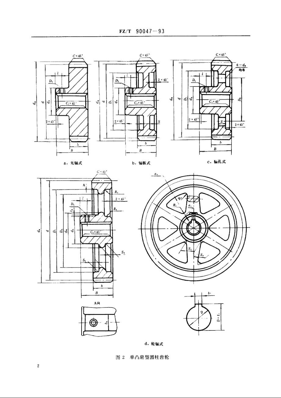 圆柱齿轮结构型式及尺寸 FZT 90047-1993.pdf_第3页