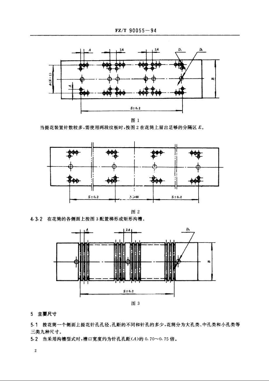 提花装置花筒规格 FZT 90055-1994.pdf_第3页