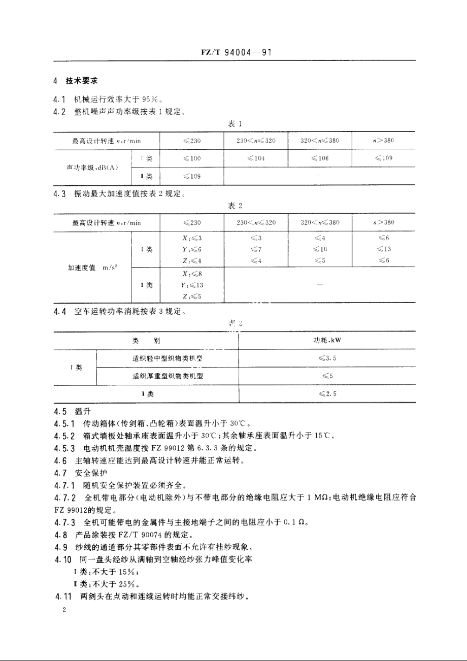 挠性剑杆织机 FZT 94004-1991.pdf_第3页