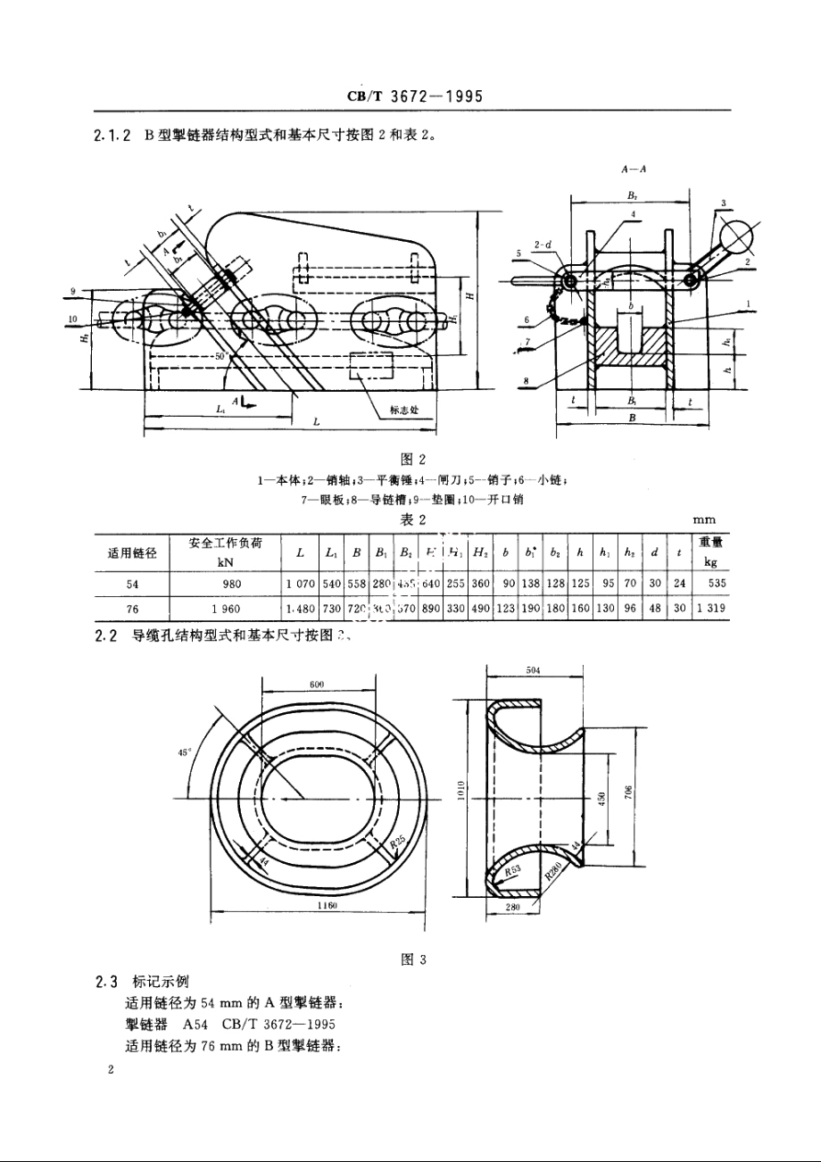 单点系泊掣链器 CBT 3672-1995.pdf_第3页