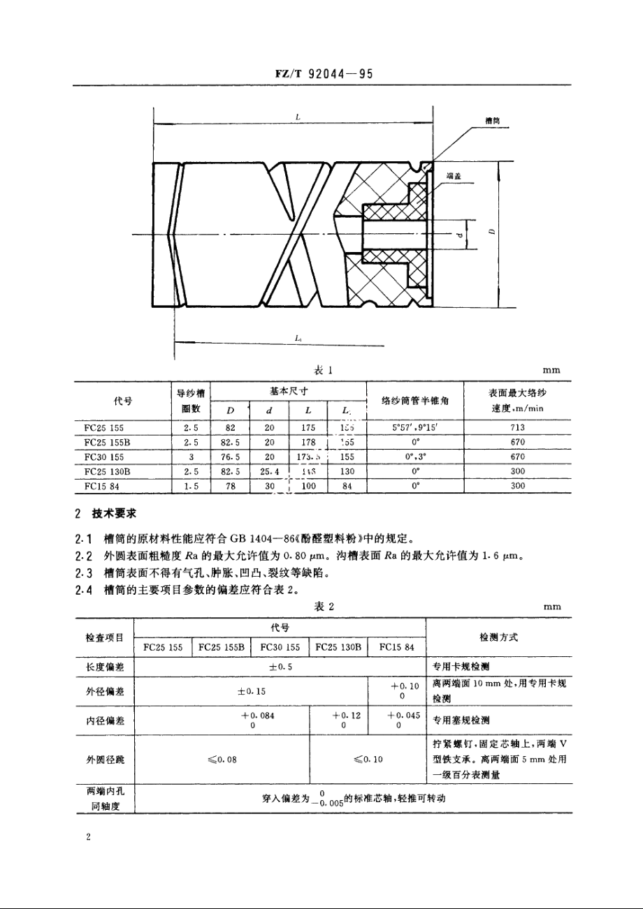 酚醛塑料槽筒 FZT 92044-1995.pdf_第3页