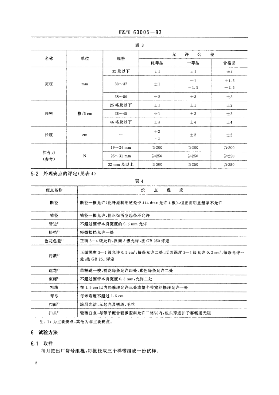 机织腰带 FZT 63005-1993.pdf_第3页