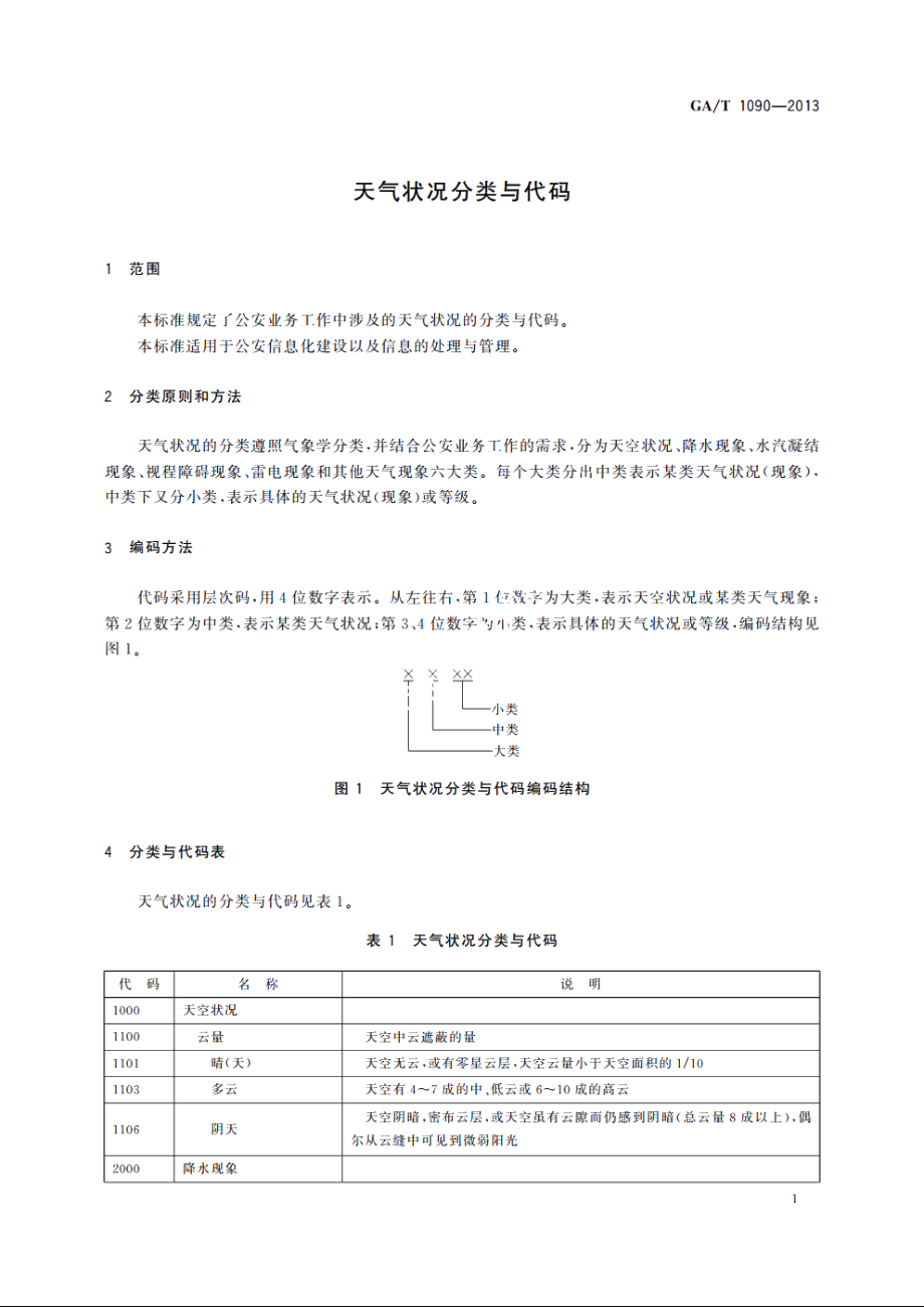 天气状况分类与代码 GAT 1090-2013.pdf_第3页