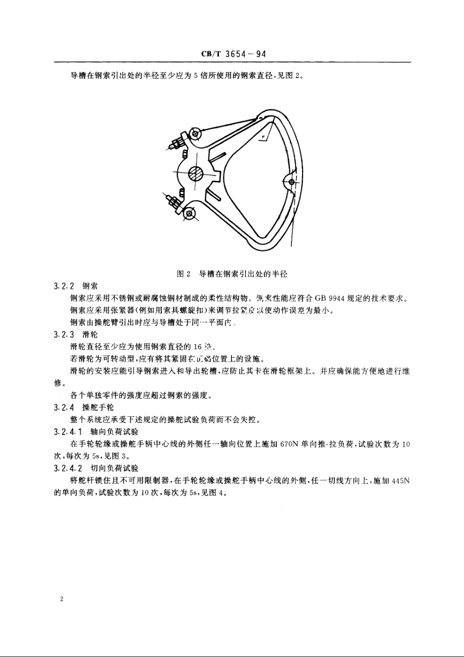 游艇　操舵装置　钢索滑轮系统 CBT 3654-1994.pdf_第3页