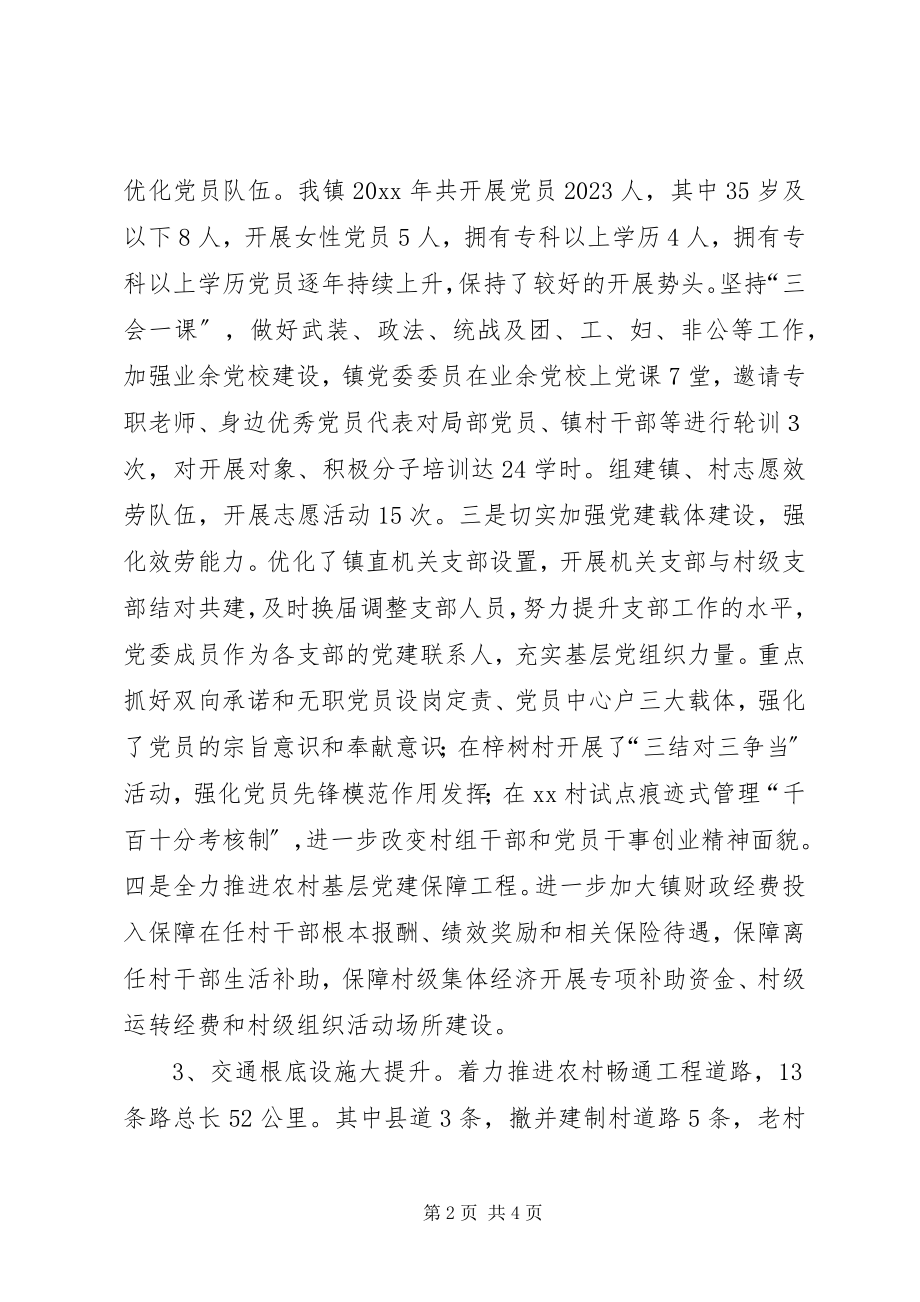 2023年镇组织委员述职述德述廉报告.docx_第2页