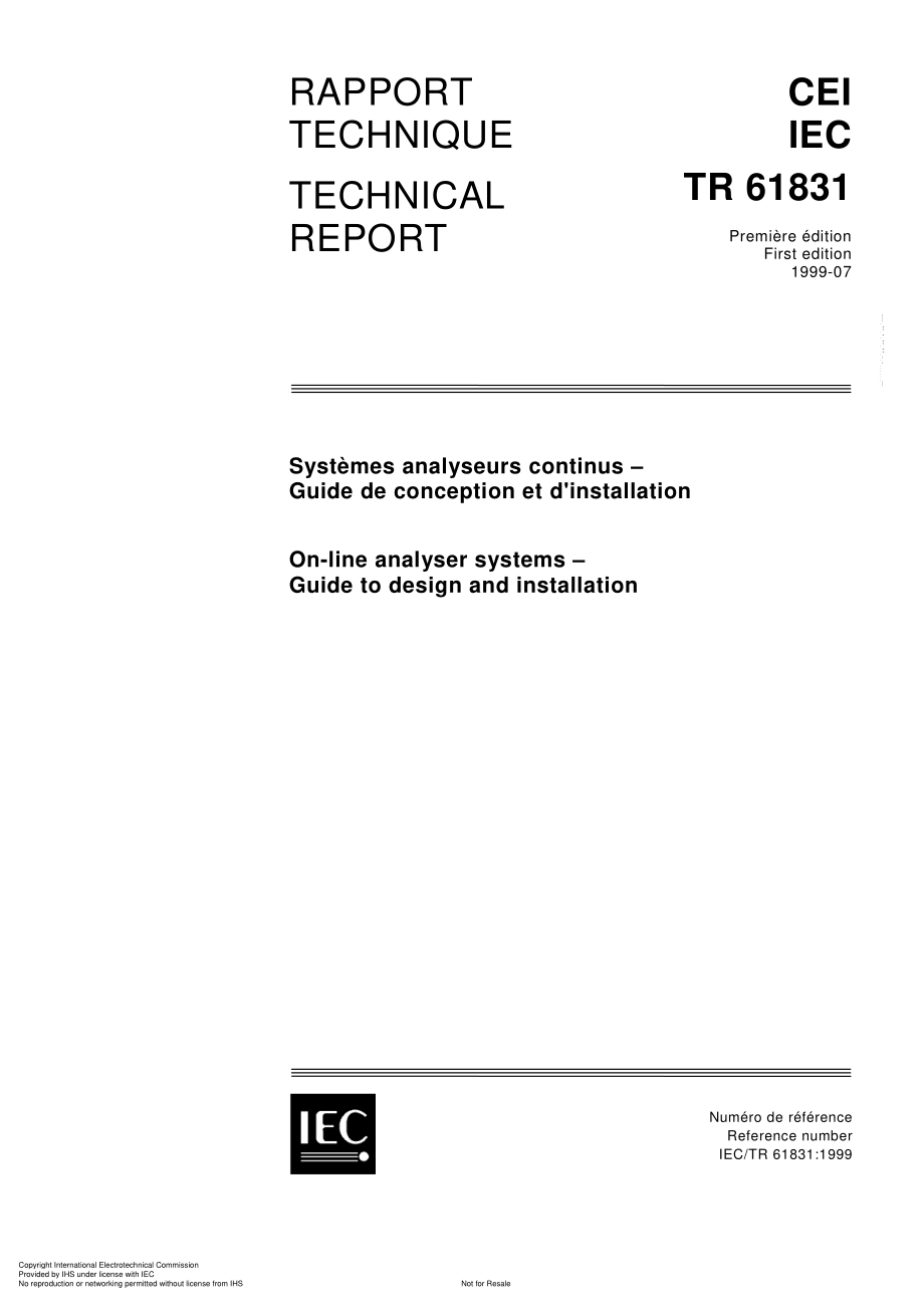 IEC_61831_On-line_analyser_systems_-_Guide_to_design_and_installation_1.pdf_第1页