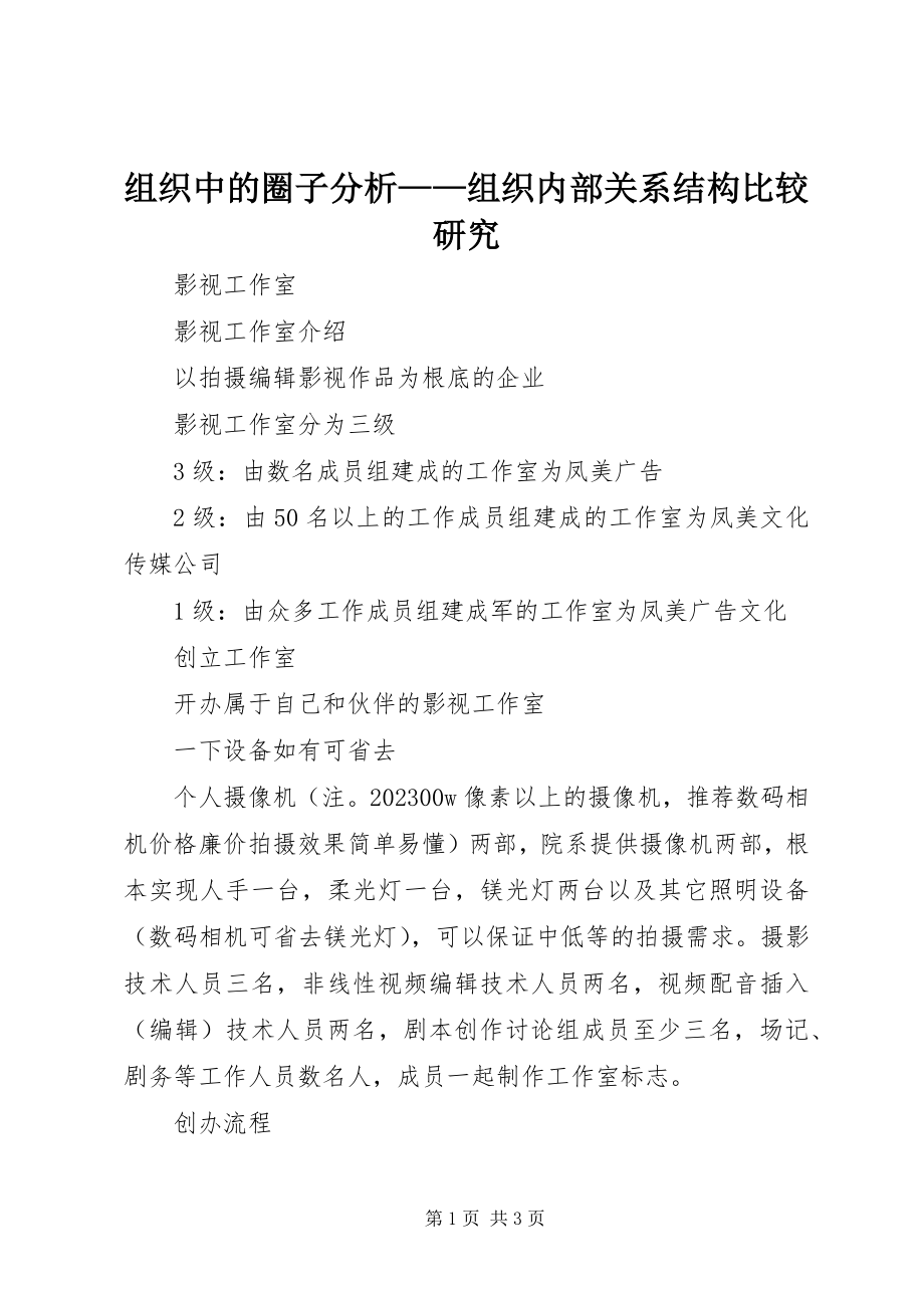 2023年组织中的圈子分析组织内部关系结构比较研究.docx_第1页