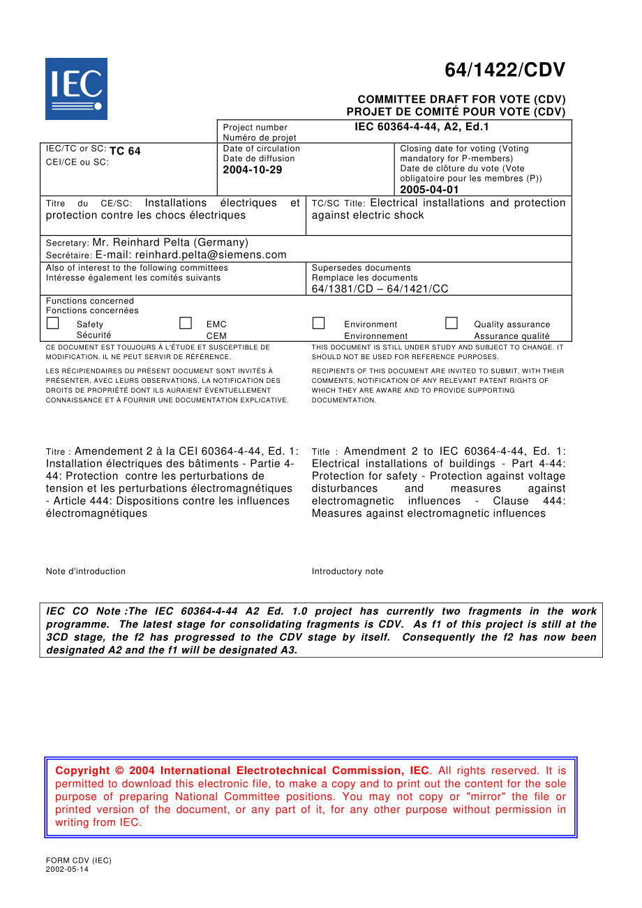 IEC_64-1422e-CDV.pdf_第1页