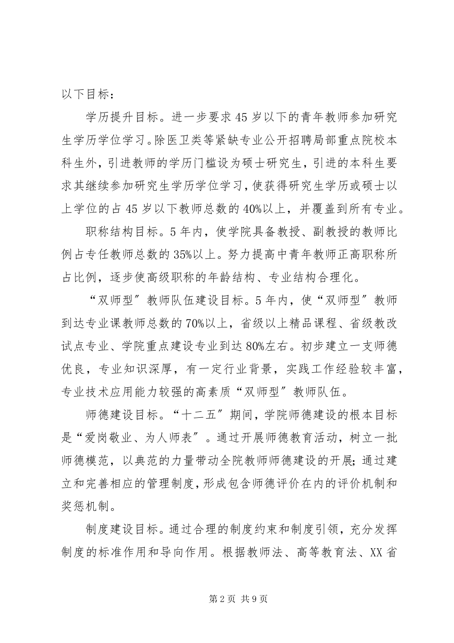 2023年师资队伍建设实施方案.docx_第2页