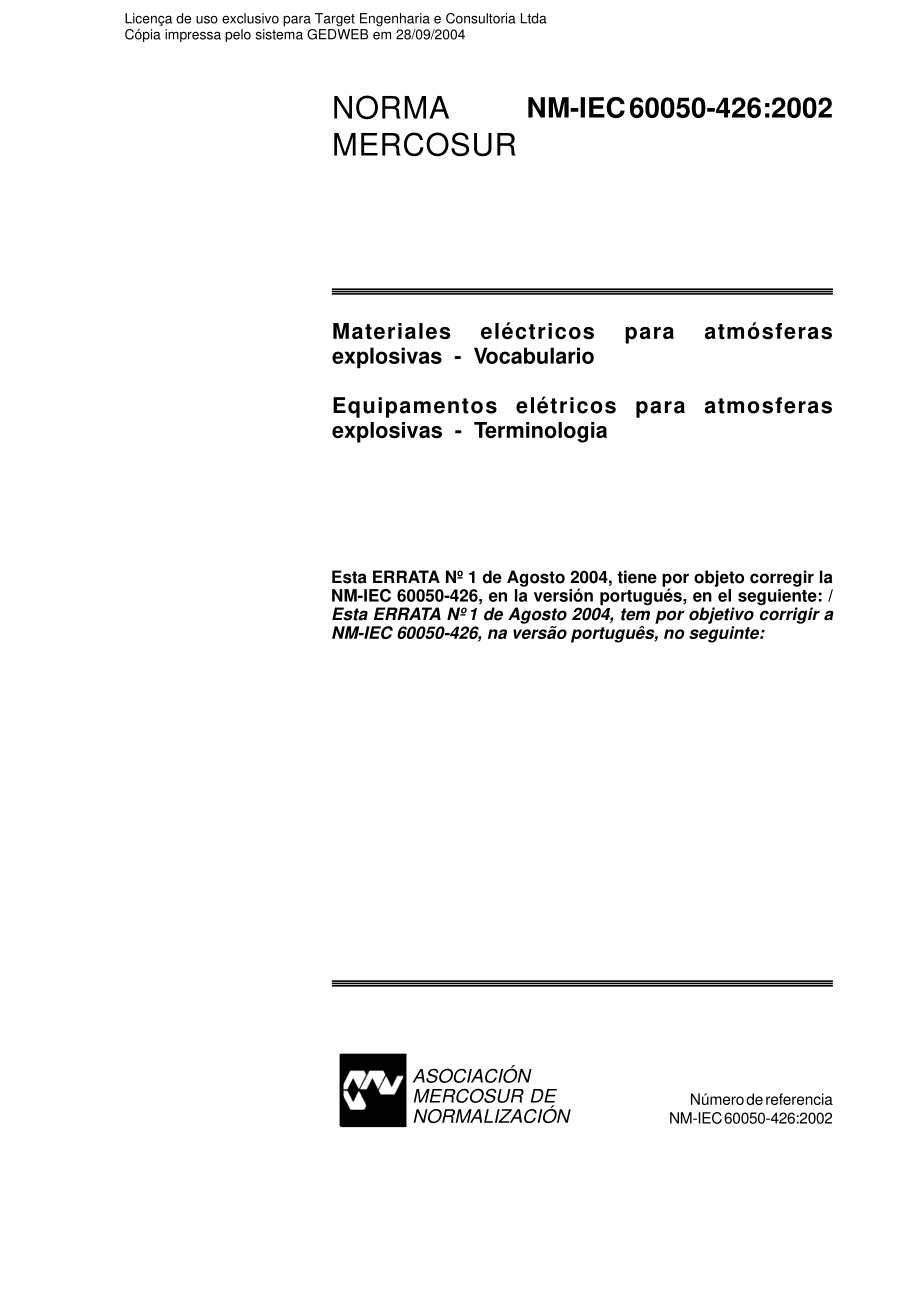 NBR_NM_IEC_60050_-_Equipamentos_eletricos_para_atmosferas_explosiva_NBRm3n2.pdf_第1页