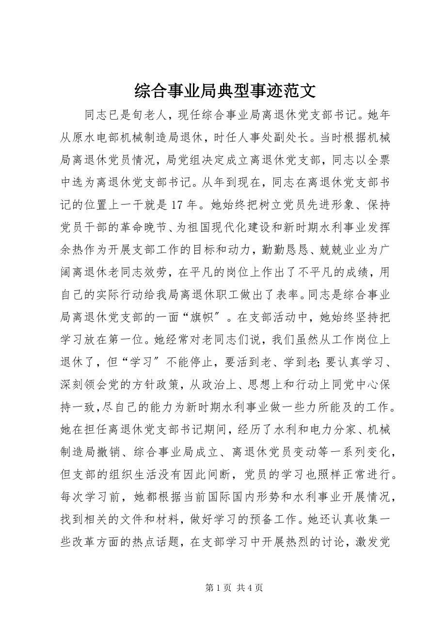 2023年综合事业局典型事迹.docx_第1页