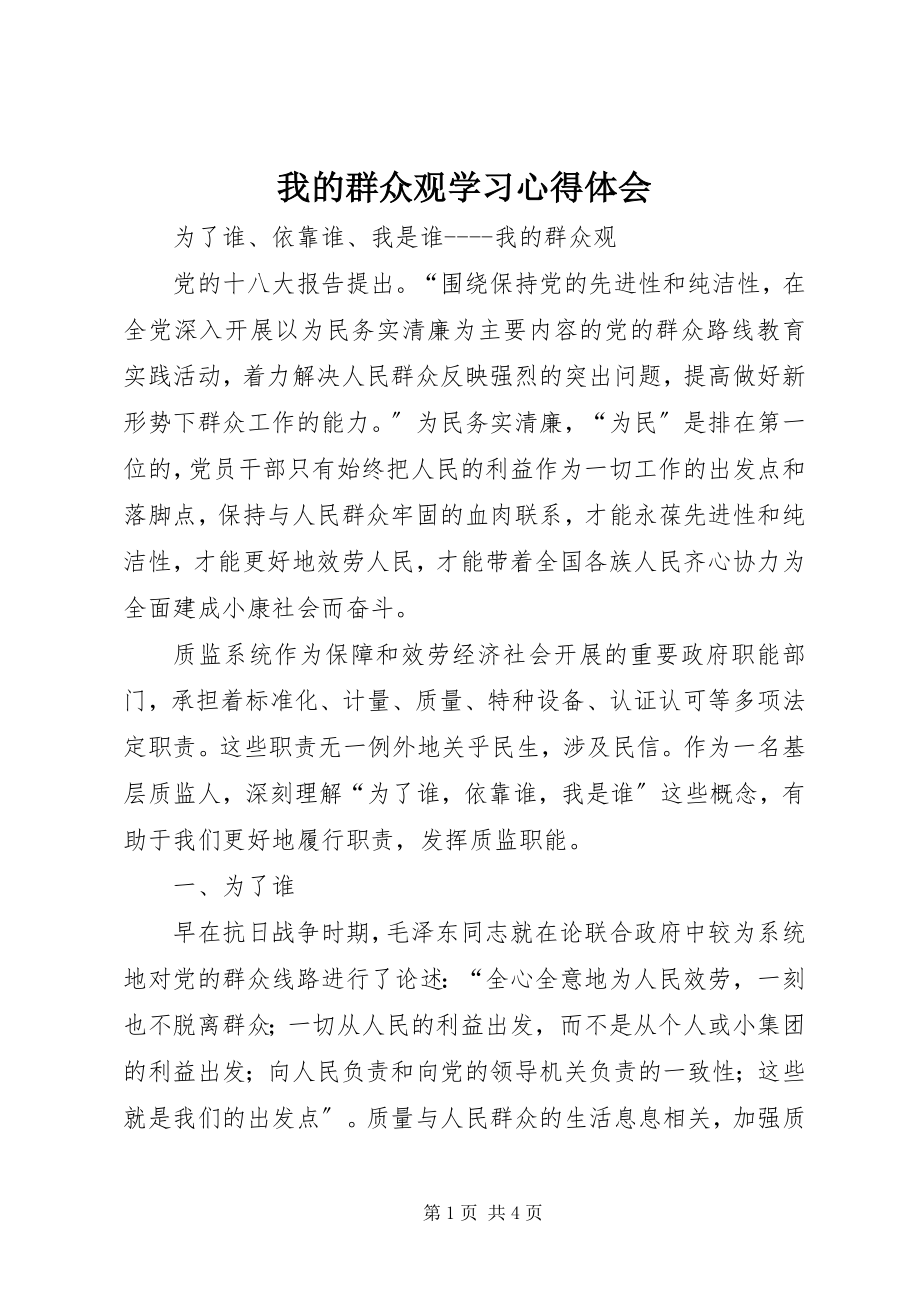 2023年我的群众观学习心得体会.docx_第1页