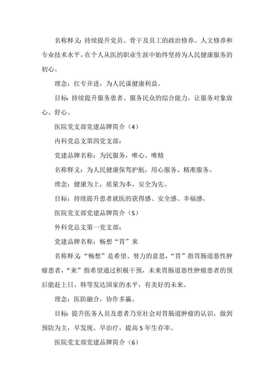 医院党建品牌名称理念和目标简介汇编.docx_第2页