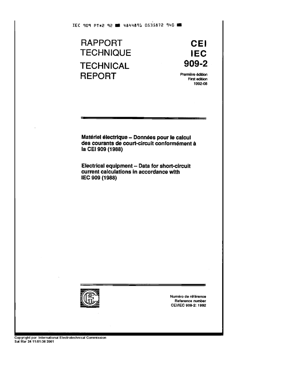 IEC-60909-2-1992.PDF_第1页