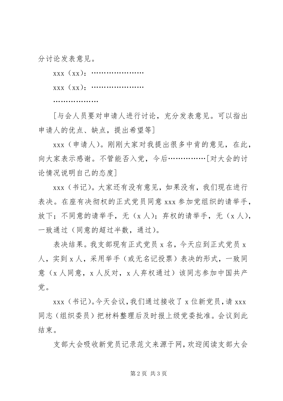 2023年支部大会吸收新党员记录.docx_第2页