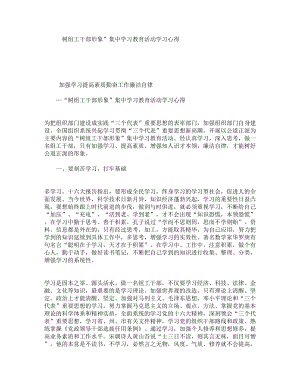 树组工干部形象”集中学习教育活动学习心得.doc