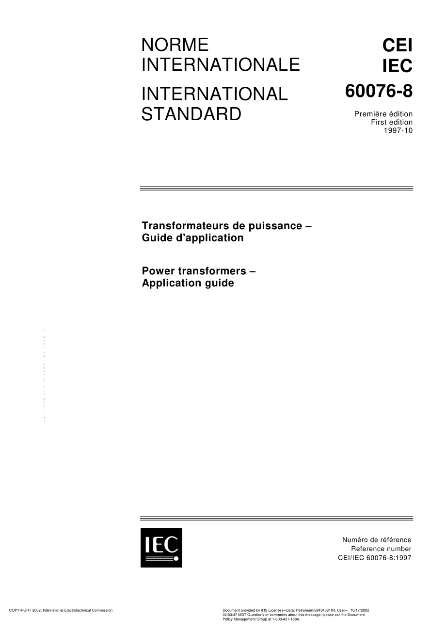 IEC_60076-8_Power_transformers_-_Application_guide_1.pdf_第1页