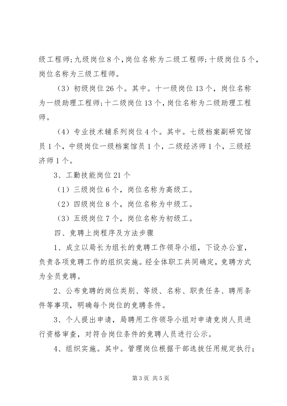 2023年水利局竞聘上岗工作方案.docx_第3页