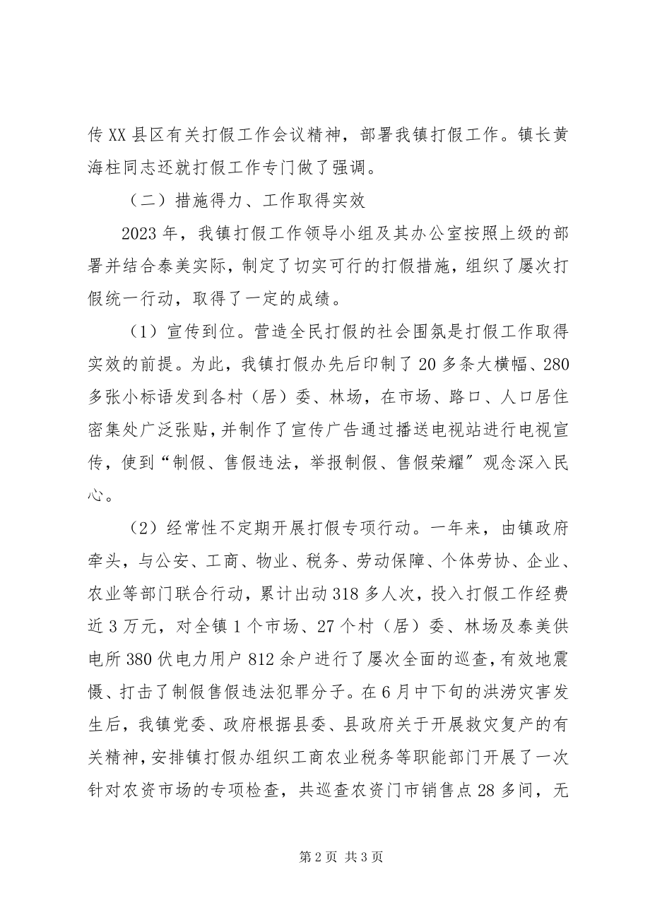 2023年镇打假工作情况汇报2.docx_第2页