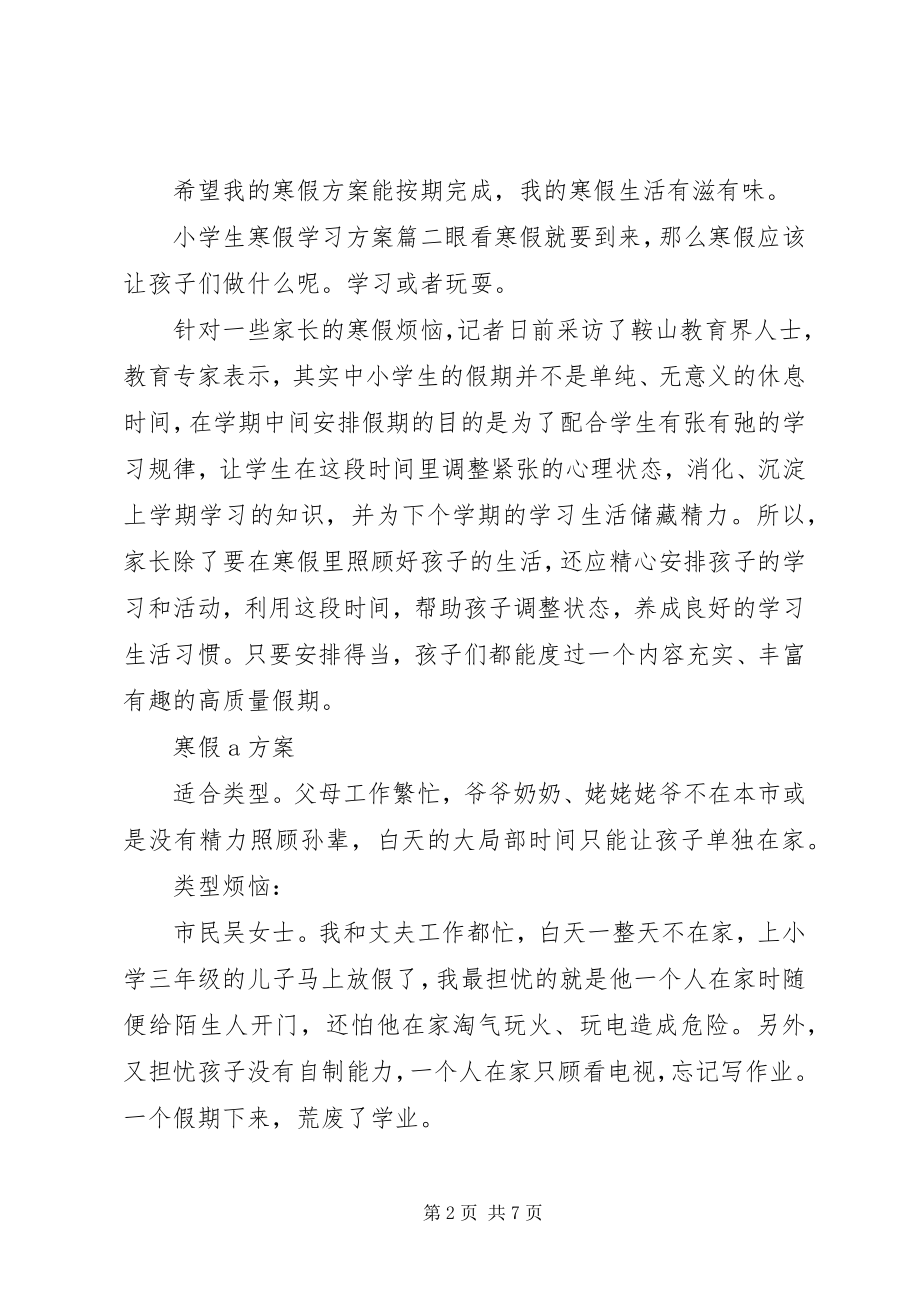 2023年小学生寒假学习计划书.docx_第2页