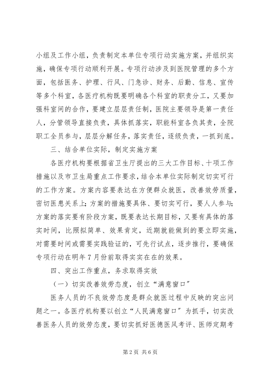 2023年医德医风建设专项行动的意见.docx_第2页