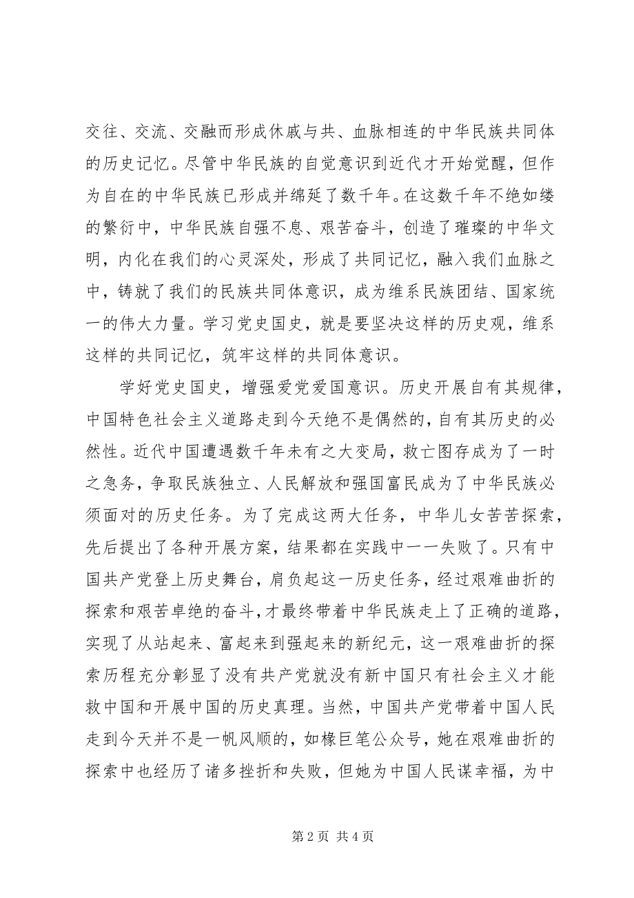 2023年学好党史国史筑牢共同体意识.docx_第2页