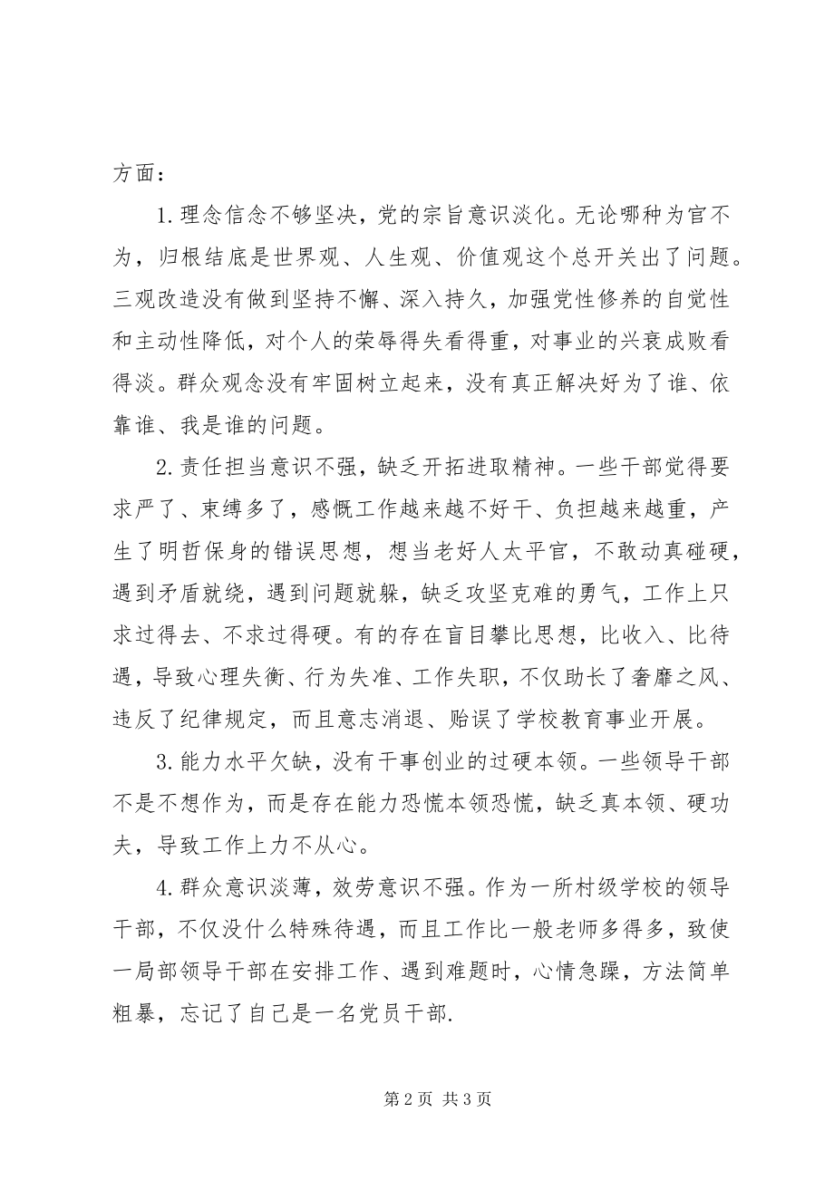 2023年学校为官不为自查报告3.docx_第2页