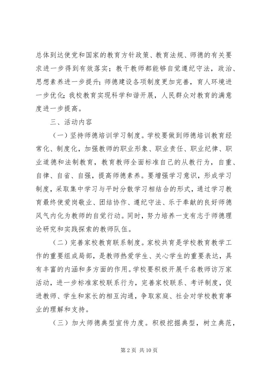 2023年兴大中学“师德提升年”活动实施方案.docx_第2页