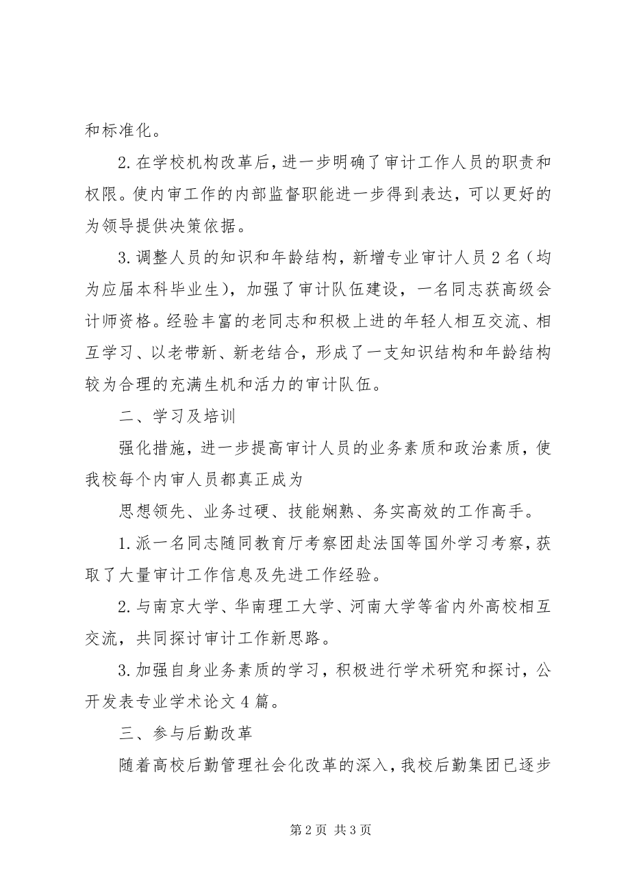 2023年学校年度审计工作总结.docx_第2页