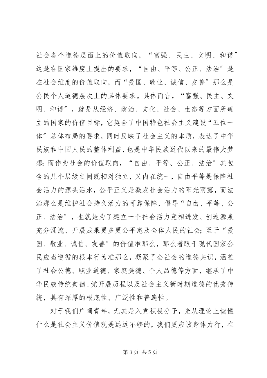 2023年学习社会主义核心价值观心得报告.docx_第3页