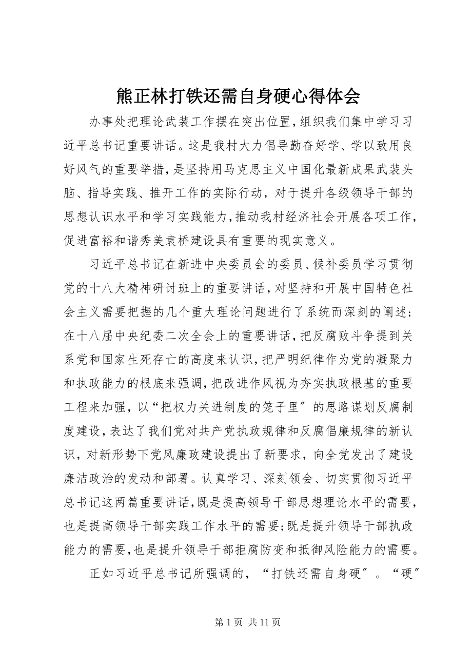 2023年熊正林打铁还需自身硬心得体会.docx_第1页