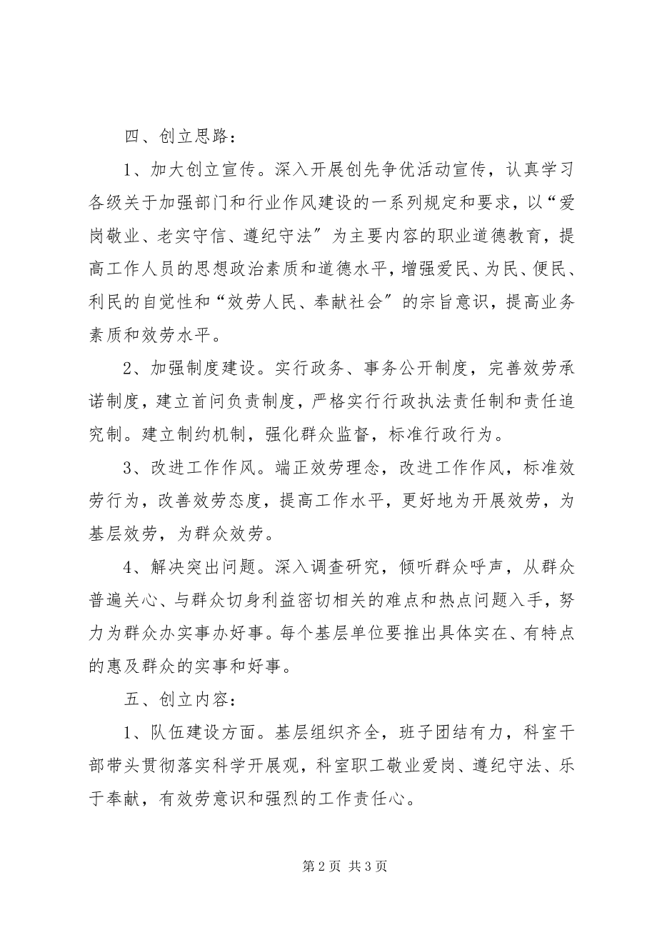 2023年群众满意窗口服务单位创建活动工作规划.docx_第2页