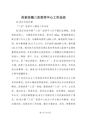 2023年肖家坊镇三农服务中心工作总结.docx