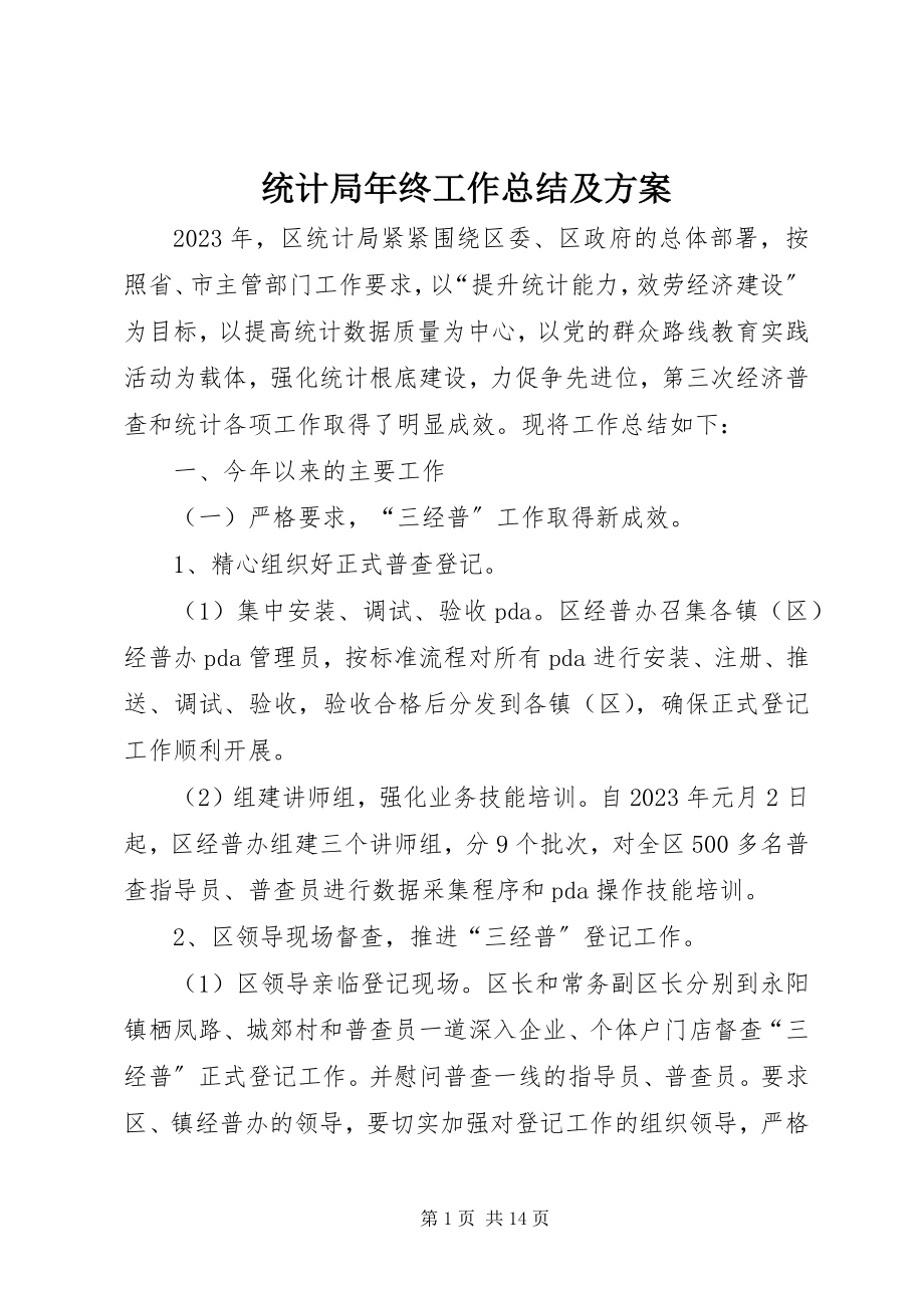 2023年统计局年终工作总结及计划.docx_第1页