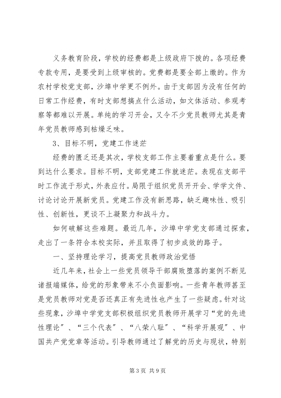 2023年校长负责制下农村初中党建工作的探索与实践.docx_第3页