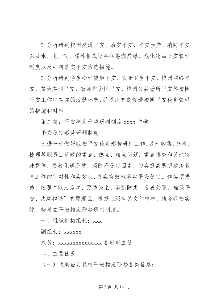 2023年校园安全形势会商研判制度5篇.docx_第2页