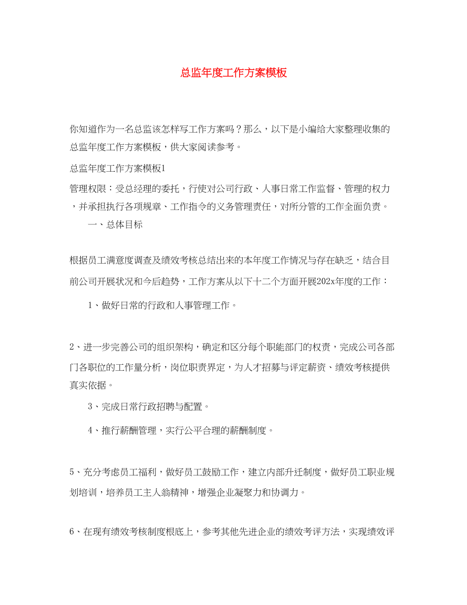 2023年总监度工作计划模板范文.docx_第1页