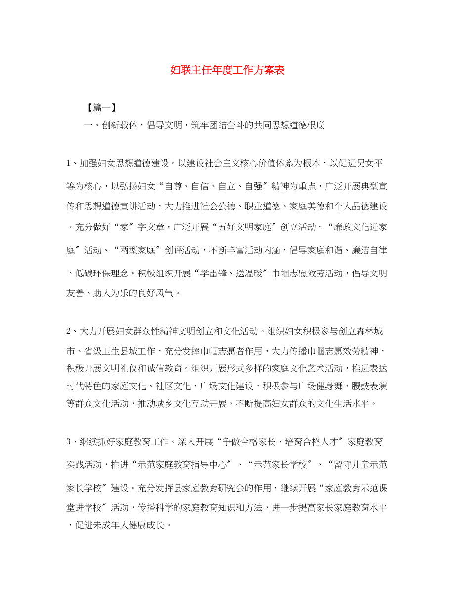 2023年妇联主任度工作计划表范文.docx_第1页