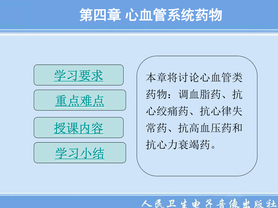 2023年第四 心血管系统药物（教学课件）.ppt_第1页