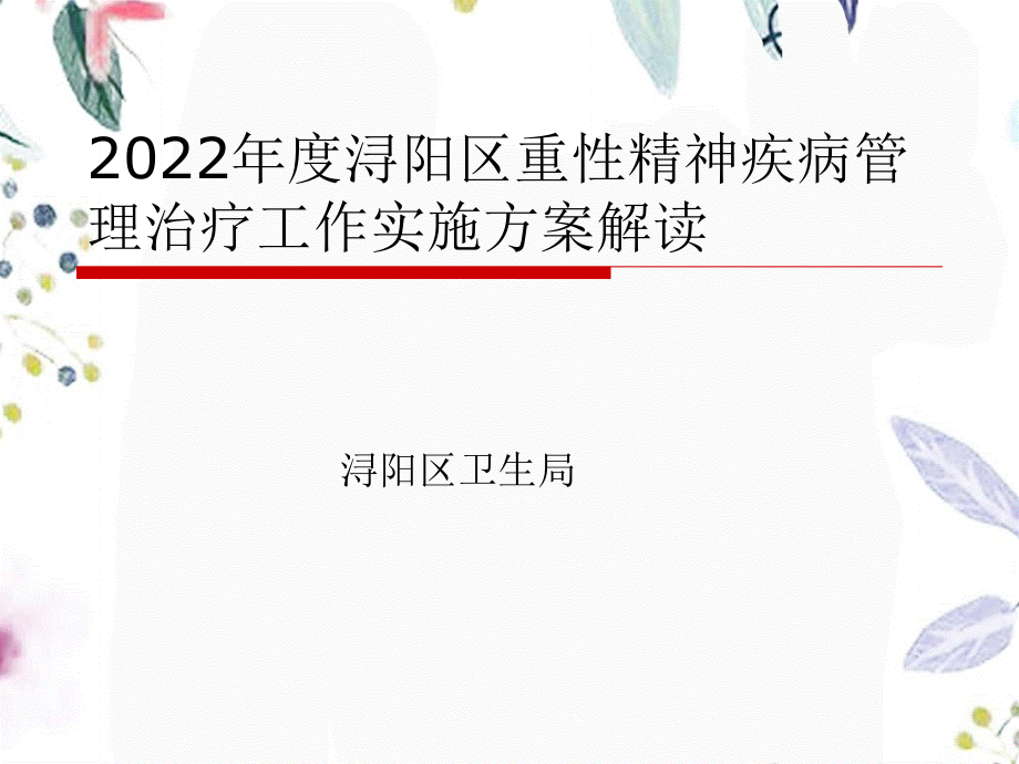 2023年度浔阳区重性精神疾病（教学课件）.ppt_第1页