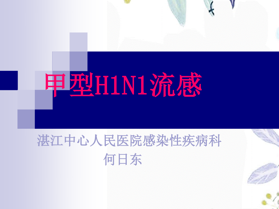 2023年湛江市预防接种人员培训讲义甲型HN流感（教学课件）.ppt_第1页