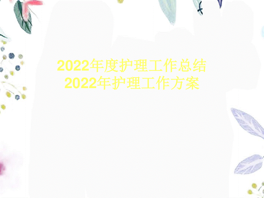 2023年度医院护理工作总结（教学课件）.ppt_第1页