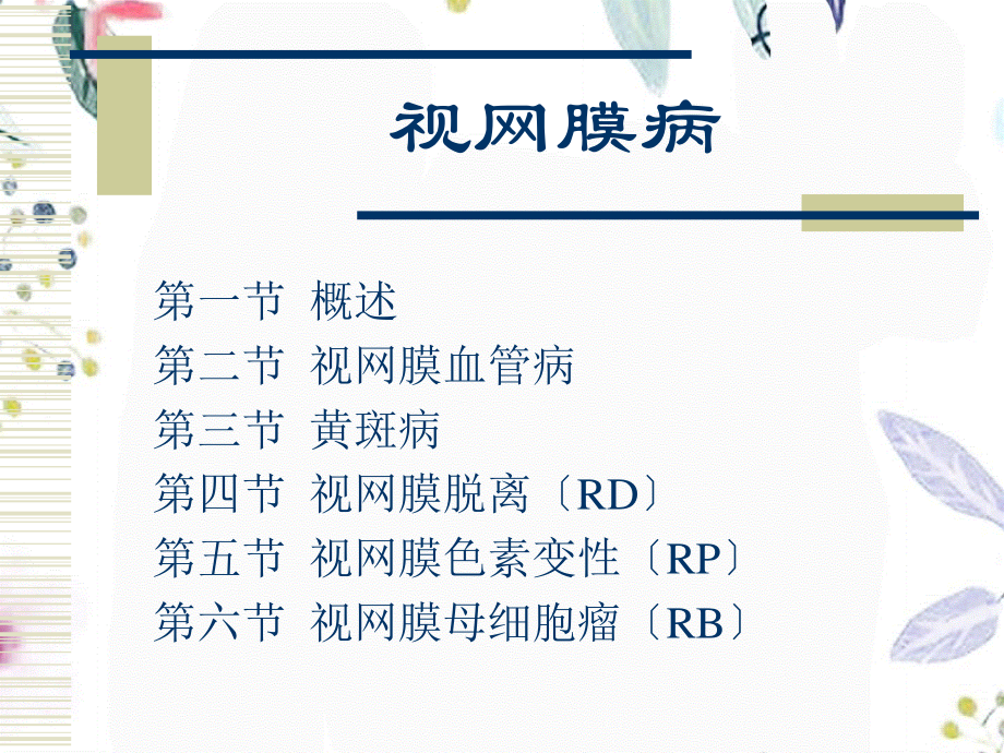 2023年视网膜病（教学课件）.ppt_第1页