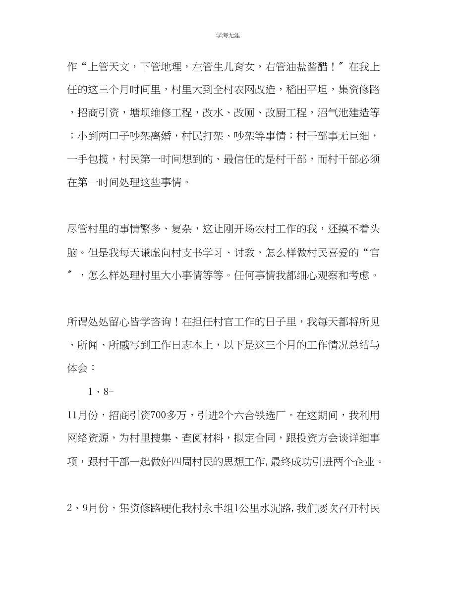 2023年大学生村支书助理工作总结范文.docx_第3页