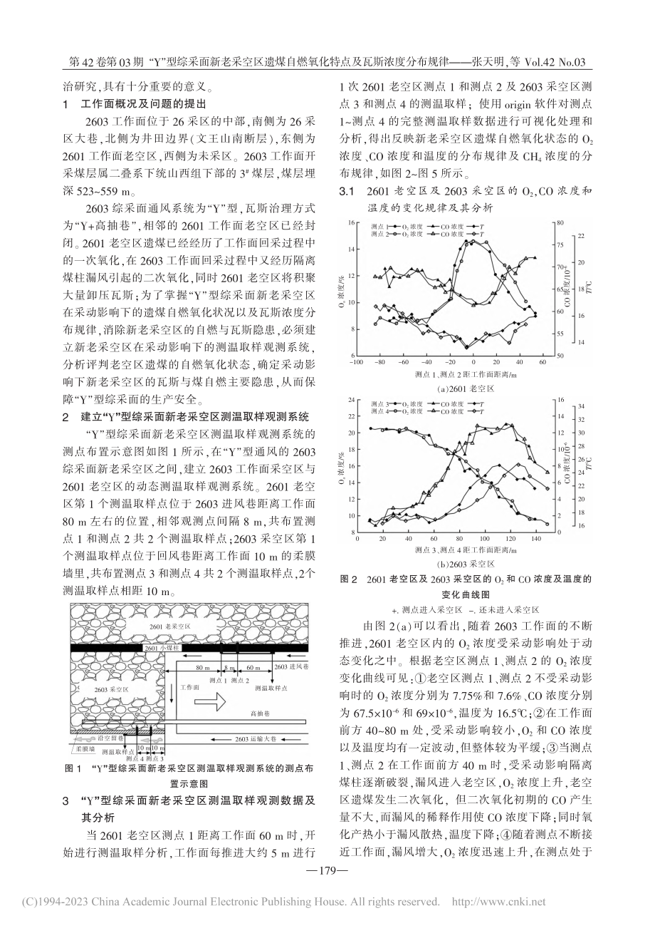 “Y”型综采面新老采空区遗...氧化特点及瓦斯浓度分布规律_张天明.pdf_第2页