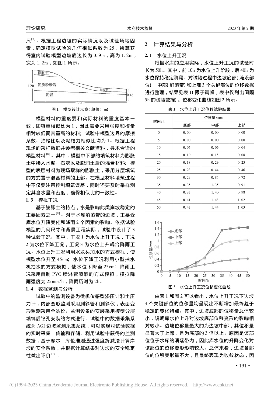 不同工况下水库膨胀土岸坡稳定性模型试验研究_欧阳熙明.pdf_第2页